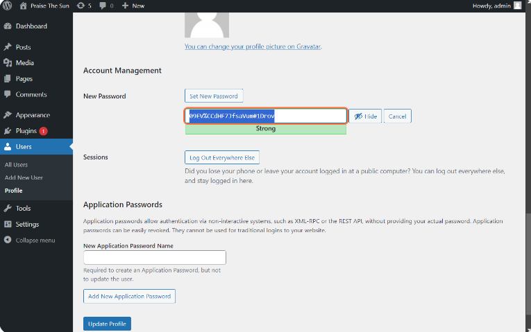 wp dasboard pass reset 3